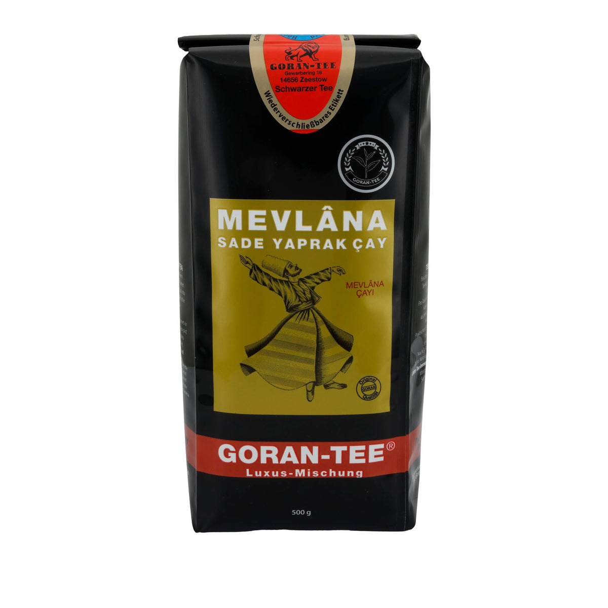 Luxus Tee Goran | Mevlana | Premium-Teemischung | Schwarzer Tee, erlesene Aromen | 500 g Packung