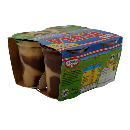 Budino Dr. Oetker Paula Budino alla Vaniglia con Macchie di Cioccolato | Cremoso Budino di Latte | 4 x 125 g