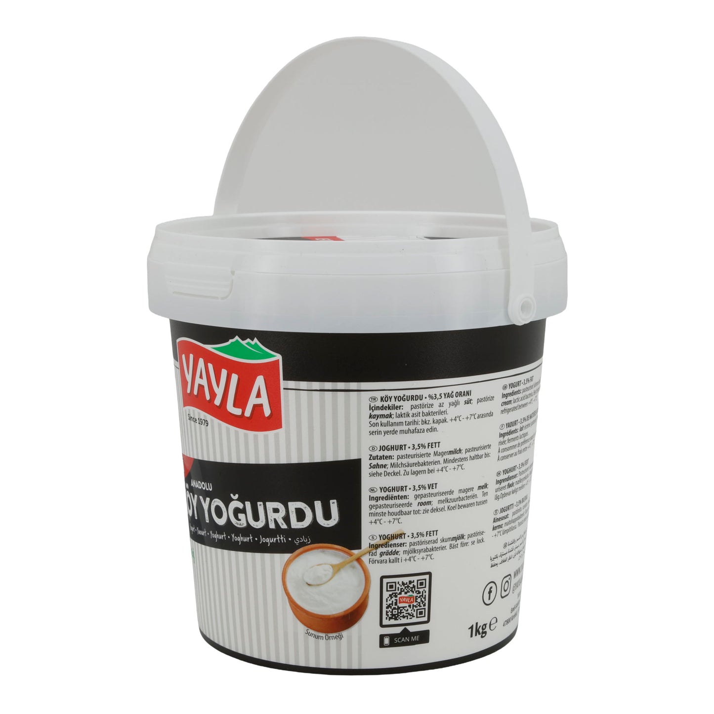 Dorfjoghurt Yayla Köy Yoğurdu | Joghurt | Traditioneller Dorfjoghurt mit 3,5 % Fett | 1 kg