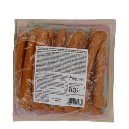 Bratwurst Yayla | Wiener Sosis | Geräucherte Geflügelwürstchen für Hot Dogs | 680 g