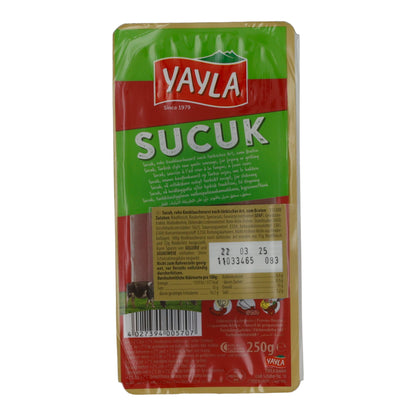 Knoblauchwurst Yayla | Sucuk | Würzig, türkisch | 250 g