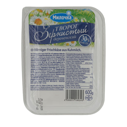 Frischkäse Milochka Körniger | Traditioneller Tworog | Für süße & herzhafte Gerichte | 600 g
