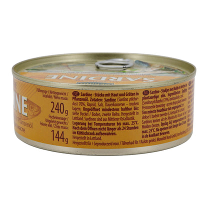 Bering Atlantic Sardines in Vegetable Oil 240 g – Tender & Aromatic