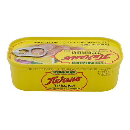 Dorschleber Steinhauer | Fisch | In eigenem Saft & Öl mit Zitrone | 120 g