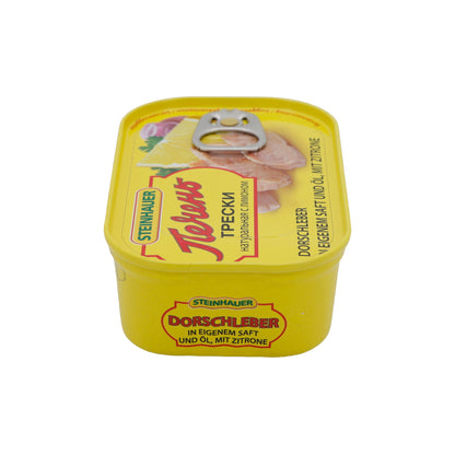 Dorschleber Steinhauer | Fisch | In eigenem Saft & Öl mit Zitrone | 120 g