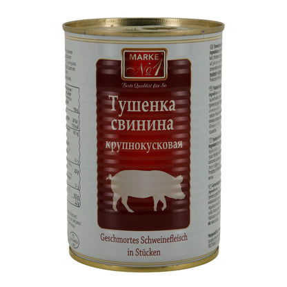 Varkensvlees Merk Nr. 1 | Gestoofd | in stukken | 400 g