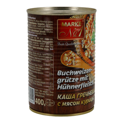 Boekweitgrut met kippenvlees merk nr.1 | kant-en-klaar gerecht | tafelklaar | 400 g blik
