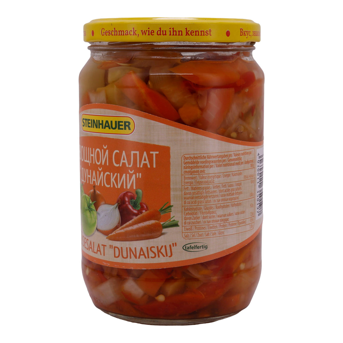 Gemüsesalat Steinhauer | „Dunaiskij“ Salat | Vegan, ausgewogene Würze | 720 g