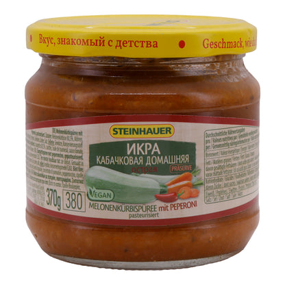 Melonenkürbispuree Steinhauer | Met Peperoni | Pittige veganistische specialiteit | 370 g