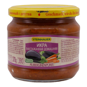 Auberginenpüree Steinhauer | Vegan | Hausgemacht | 370 g Glas STEINHAUER