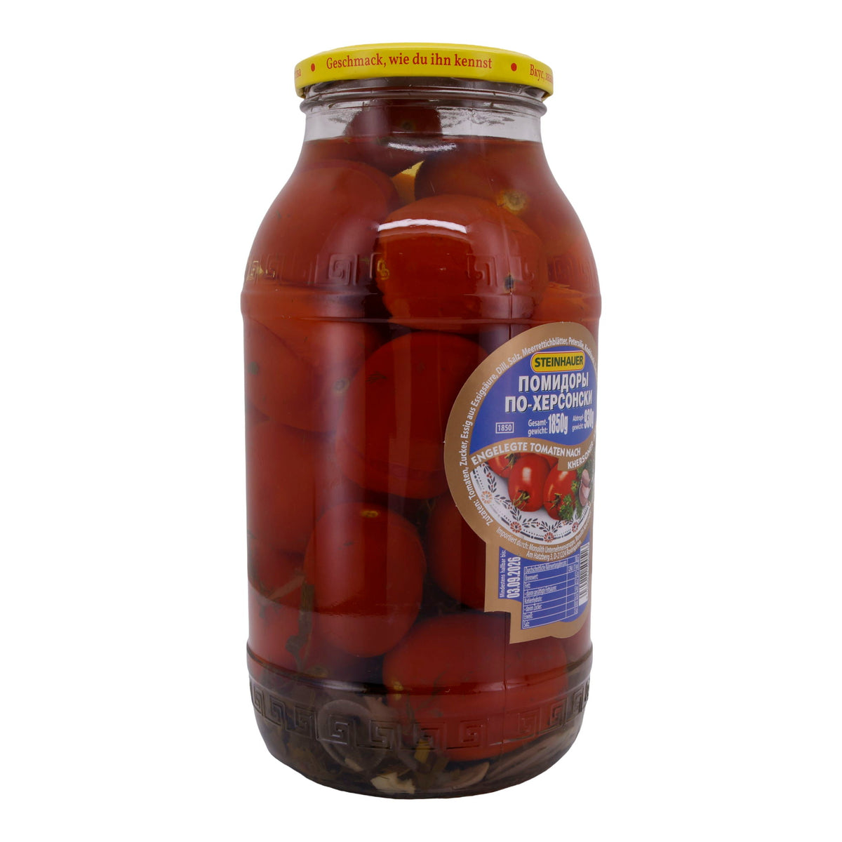Eingelegte Tomaten Steinhauer | Nach Khersoner Art | Traditionell, würzig | 1850 g STEINHAUER