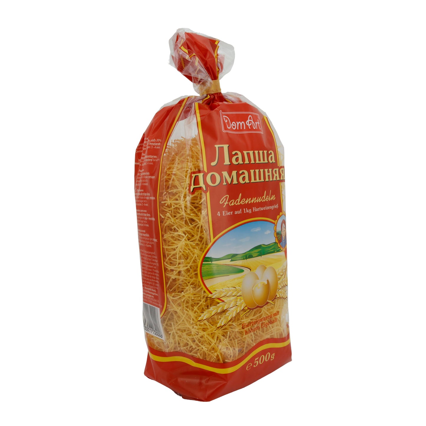 Fadennudeln DomArt | Traditionele eiernudels | Van harde tarwegries | 500 g