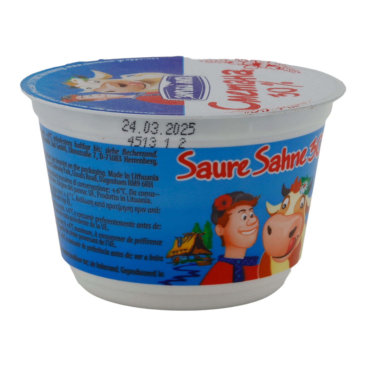 Saure Sahne | Saure Sahne 30 % Fett | Cremig und vielseitig | 200 g Becher