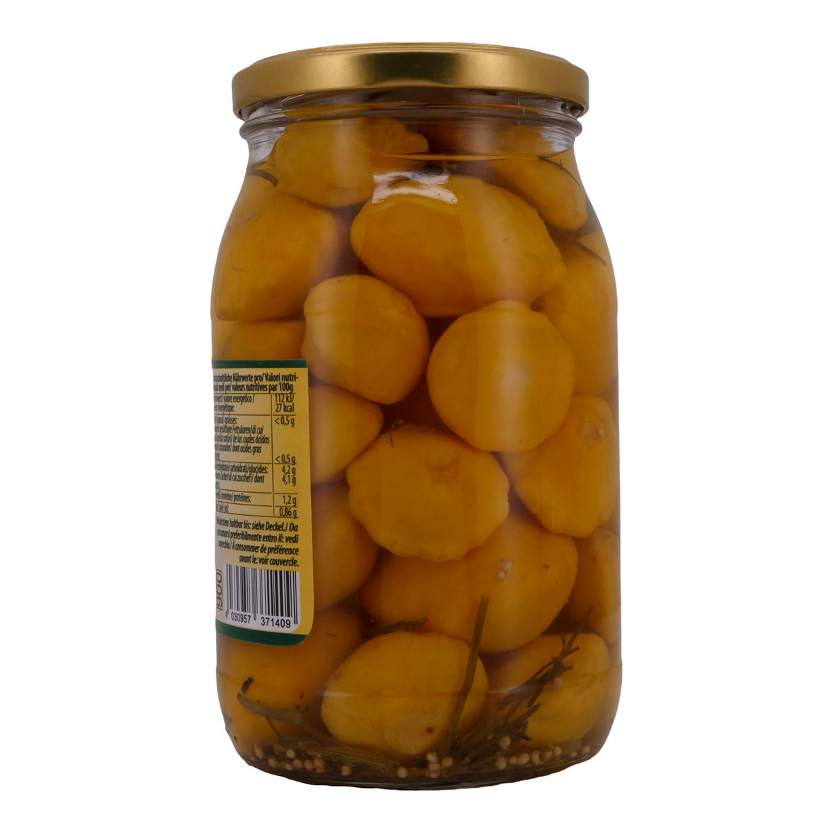 Kürbisse Zakuska | Patissonen Zolotije | Eingelegt | 860g