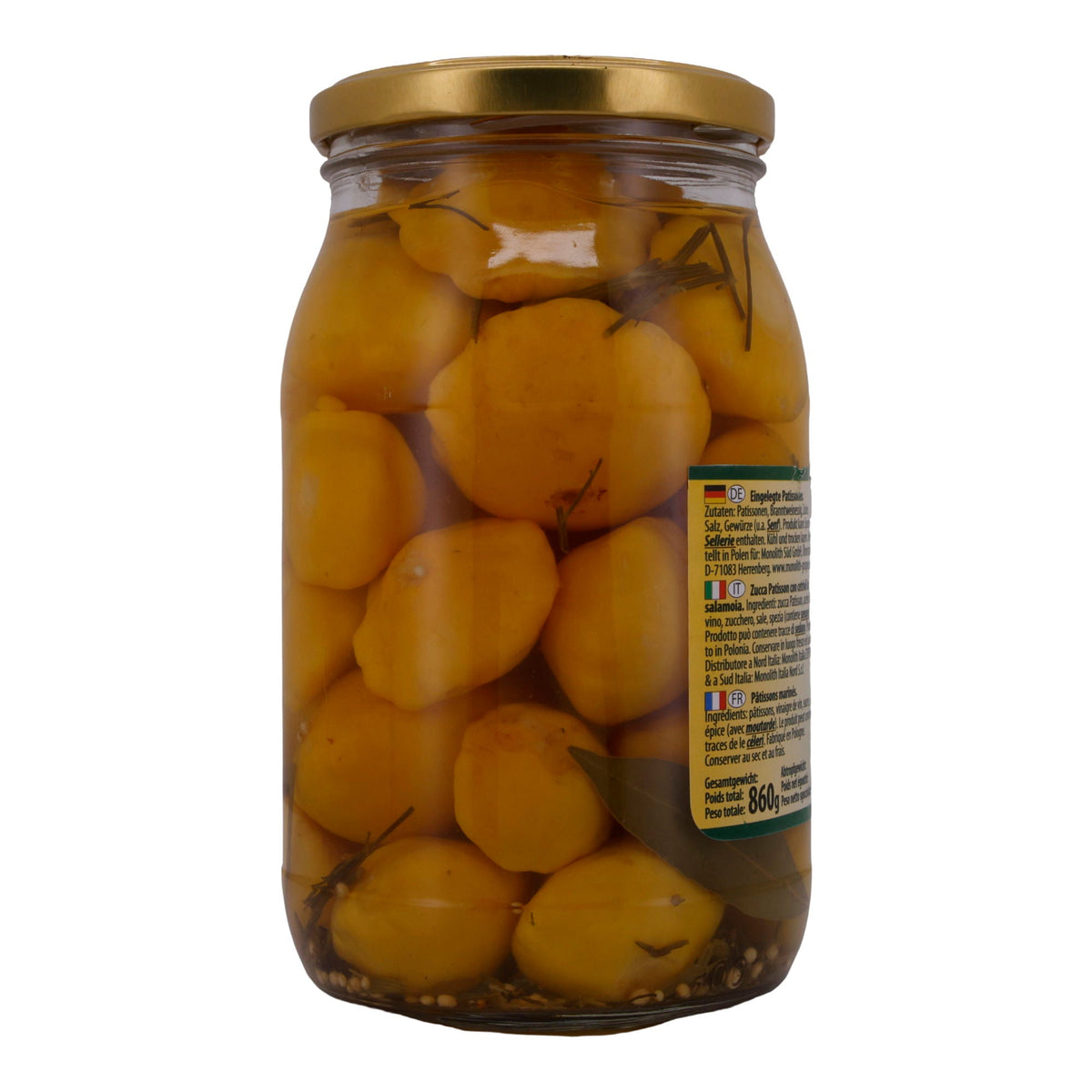 Kürbisse Zakuska | Patissonen Zolotije | Eingelegt | 860g