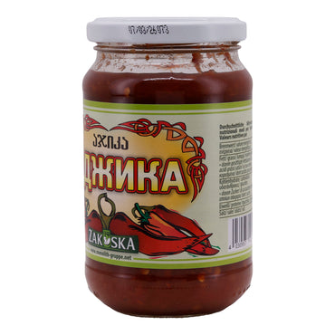 Paprikapasta Zakuska | Adjika | Pittig, in glas | 360 g