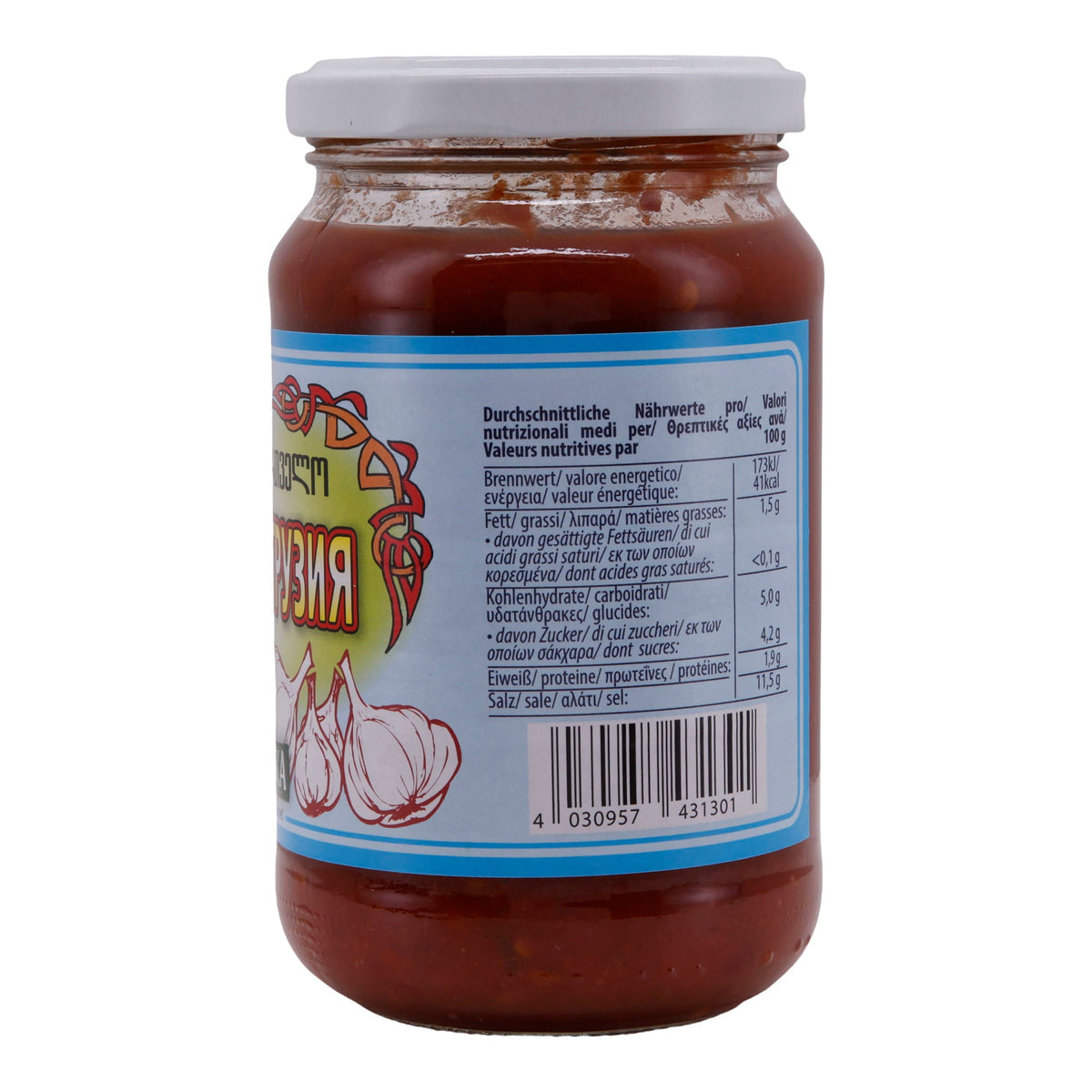 Adschika Sauce Zakuska | Georgische Chili-Knoblauch-Sauce | Würzig, im Glas | 360 g