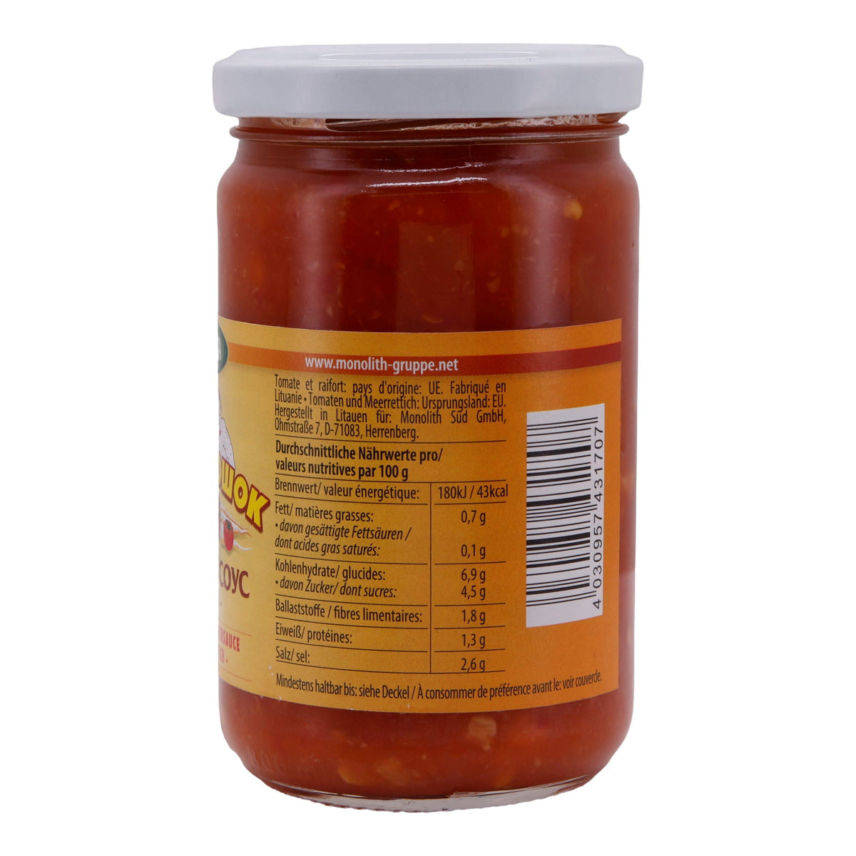 Tomatensauce Zakuska | Scharf mit Meerrettich | Intensiver Geschmack | 300 g ZAKUSKA