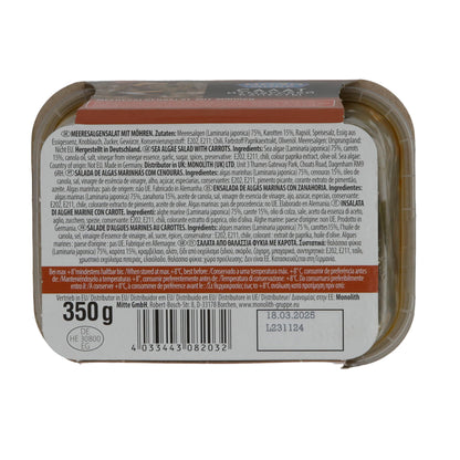 Insalata Mono More Insalata di alghe marine con carote | Insalata fresca di alghe | Alimentazione sana | 350 g