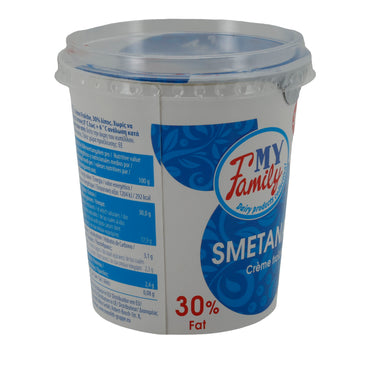 Crème Fraîche My Family Smetana | Crème Fraîche | Cremoso con 30% di grassi | 380 g