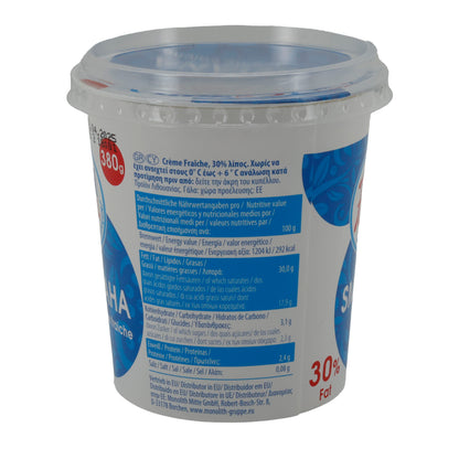 Crème Fraîche My Family Smetana | Crème Fraîche | Cremoso con 30% di grassi | 380 g