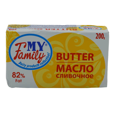 Butter My Family Butter | Reichhaltiger Buttergeschmack | Aus Litauen | 82 % Fett, 200 g MY FAMILY