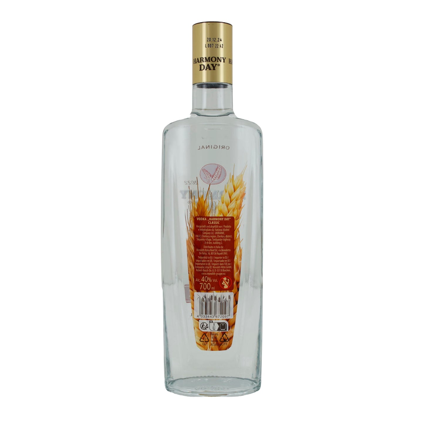 Wodka Vodka Harmony Day Classic | klar | 40 % Vol. | 0,7 l