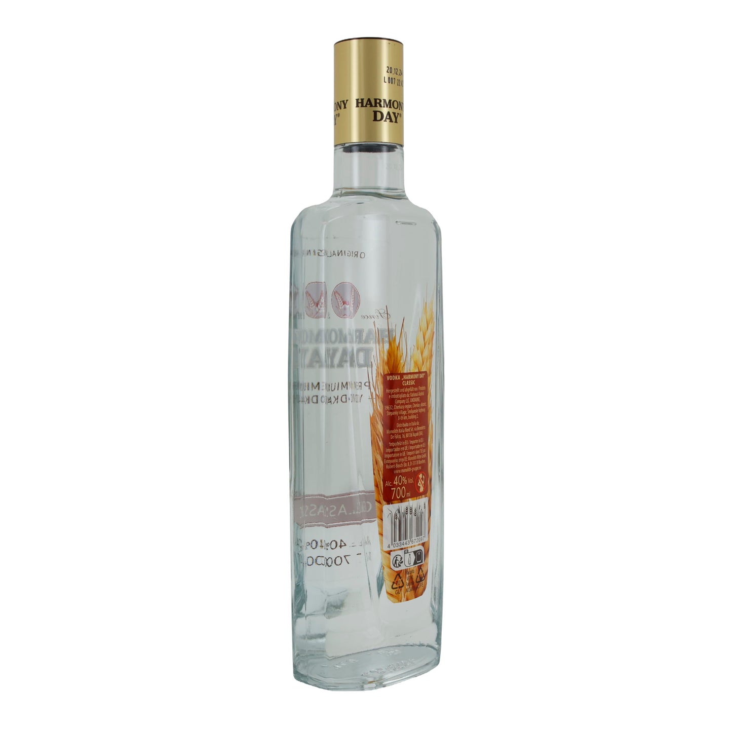 Wodka Vodka Harmony Day Classic | klar | 40 % Vol. | 0,7 l