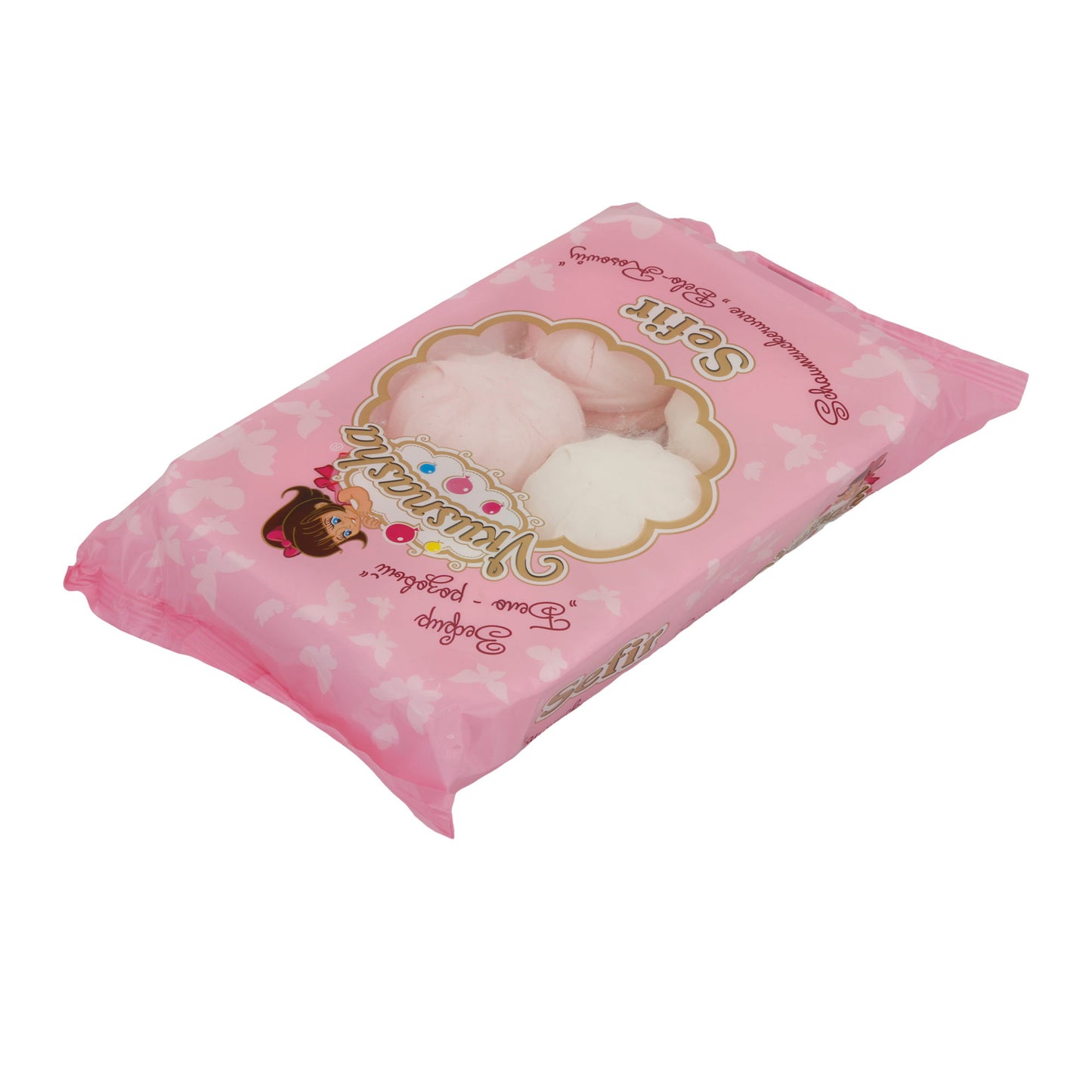 Schaumzuckerware Vkusnasha | Sefir | Bianco-rosa, dolce delizia | 350 g