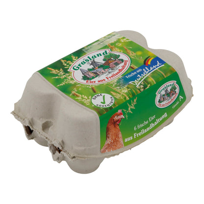 Free-range Eggs Grassland | Fresh Eggs | Animal-friendly Husbandry Class A | 6 Pieces