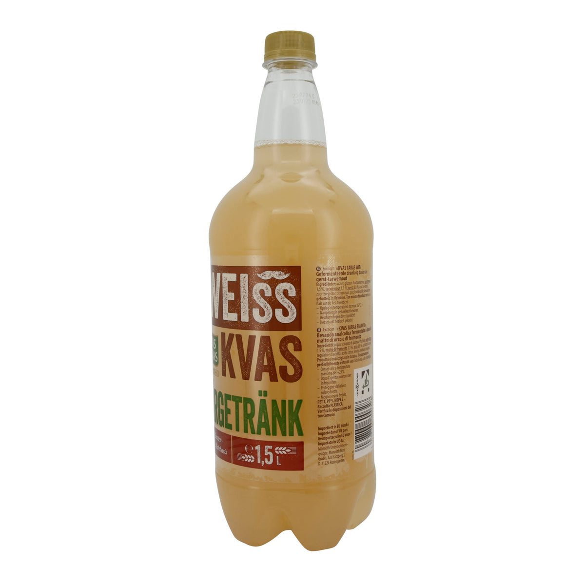 Erfrischendes Gärgetränk Kvas Taras | mit Gersten- und Weizenmalz | 1,5L