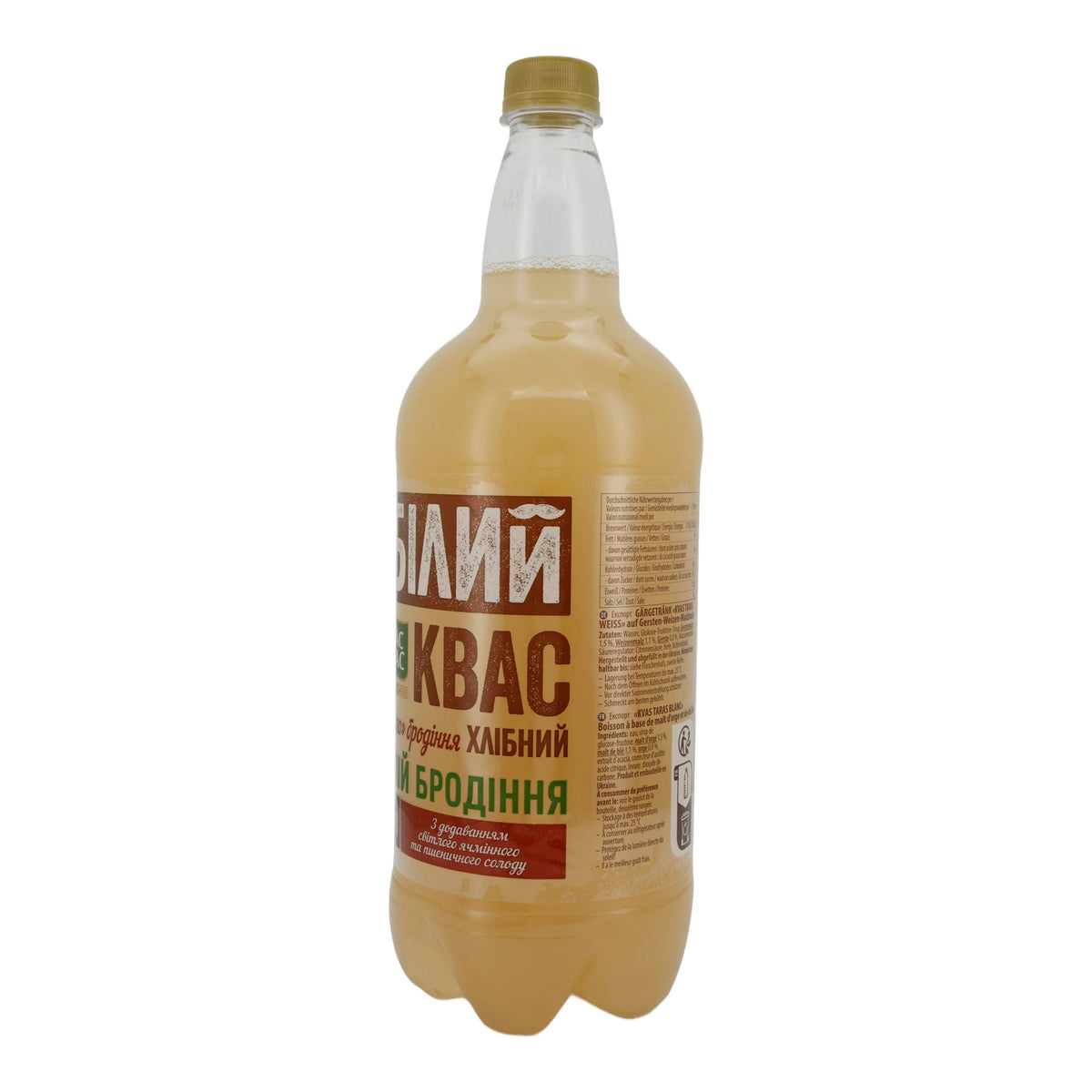 Erfrischendes Gärgetränk Kvas Taras | mit Gersten- und Weizenmalz | 1,5L