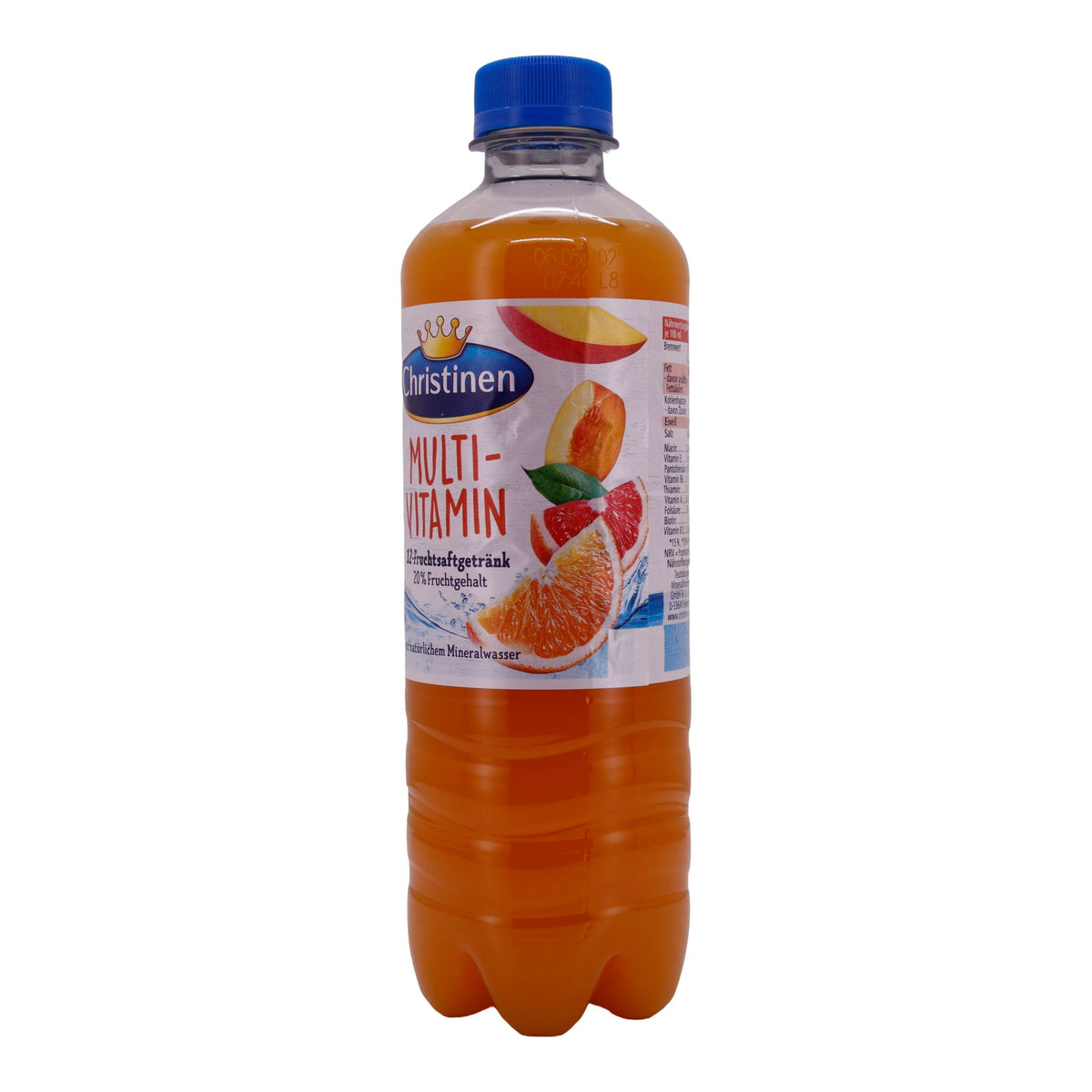 Multivitamin-12-Fruchtsaftgetränk Christinen | Getränk | Mit natürlichem Mineralwasser und 20 % Fruchtgehalt | 0,5 L