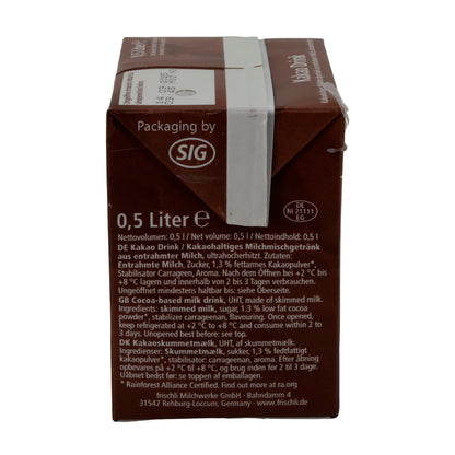 Kakao-Drink Frischli Kakao Drink | Boisson | Plaisir chocolaté crémeux | 0,5 l