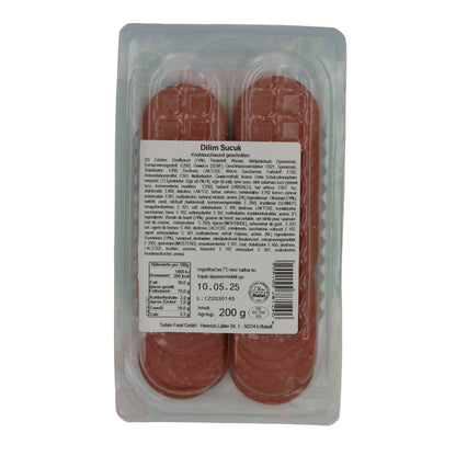 Garlic Sausage Selam | Sliced Sucuk | Halal, Beef Garlic Sausage, Slices | 200 g