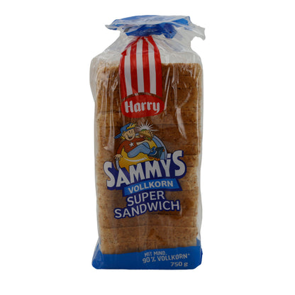 Vollkornbrot Harry Sammys | Super Sandwich | Weich, Toast- und Sandwichbrot | 750 g