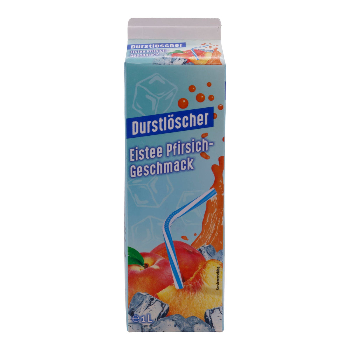 Eistee Durstlöscher | Pfirsichgeschmack | Erfrischungsgetränk mit natürlichem Aroma, vegan | 1 Liter DURSTLÖSCHER