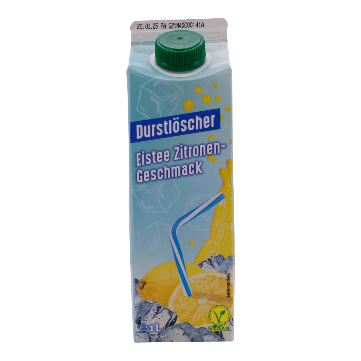 Eistee Zitronen-Geschmack Durstlöscher | Erfrischender Genuss | Mit fruchtiger Zitronennote | 1 L DURSTLÖSCHER