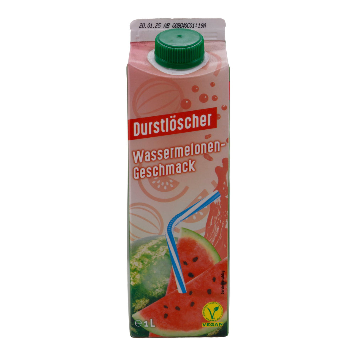 Wassermelonen-Geschmack Durstlöscher | Vegan | Erfrischungsgetränk mit natürlichem Aroma | 1 Liter