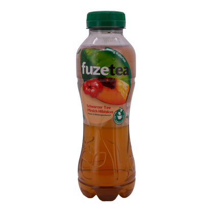 Zwarte Thee Fuze Tea | Perzik Hibiscus | Caloriearm, verfrissend | 0,4 L