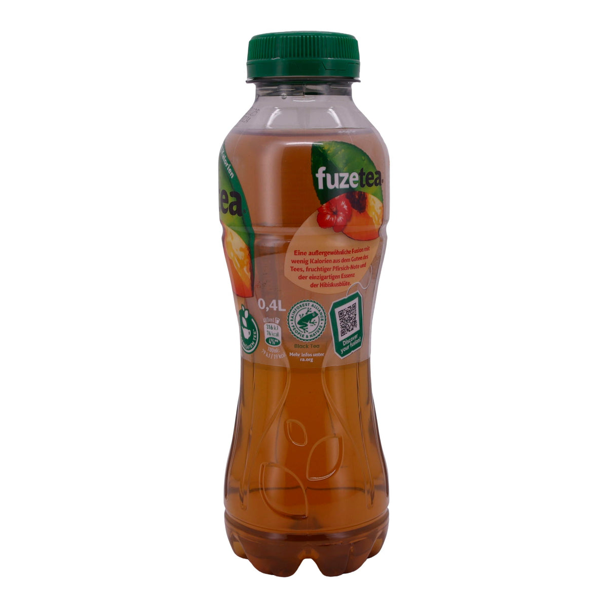 Schwarzer Tee Fuze Tea | Pfirsich Hibiskus | Kalorienarm, erfrischend | 0,4 L COCA COLA