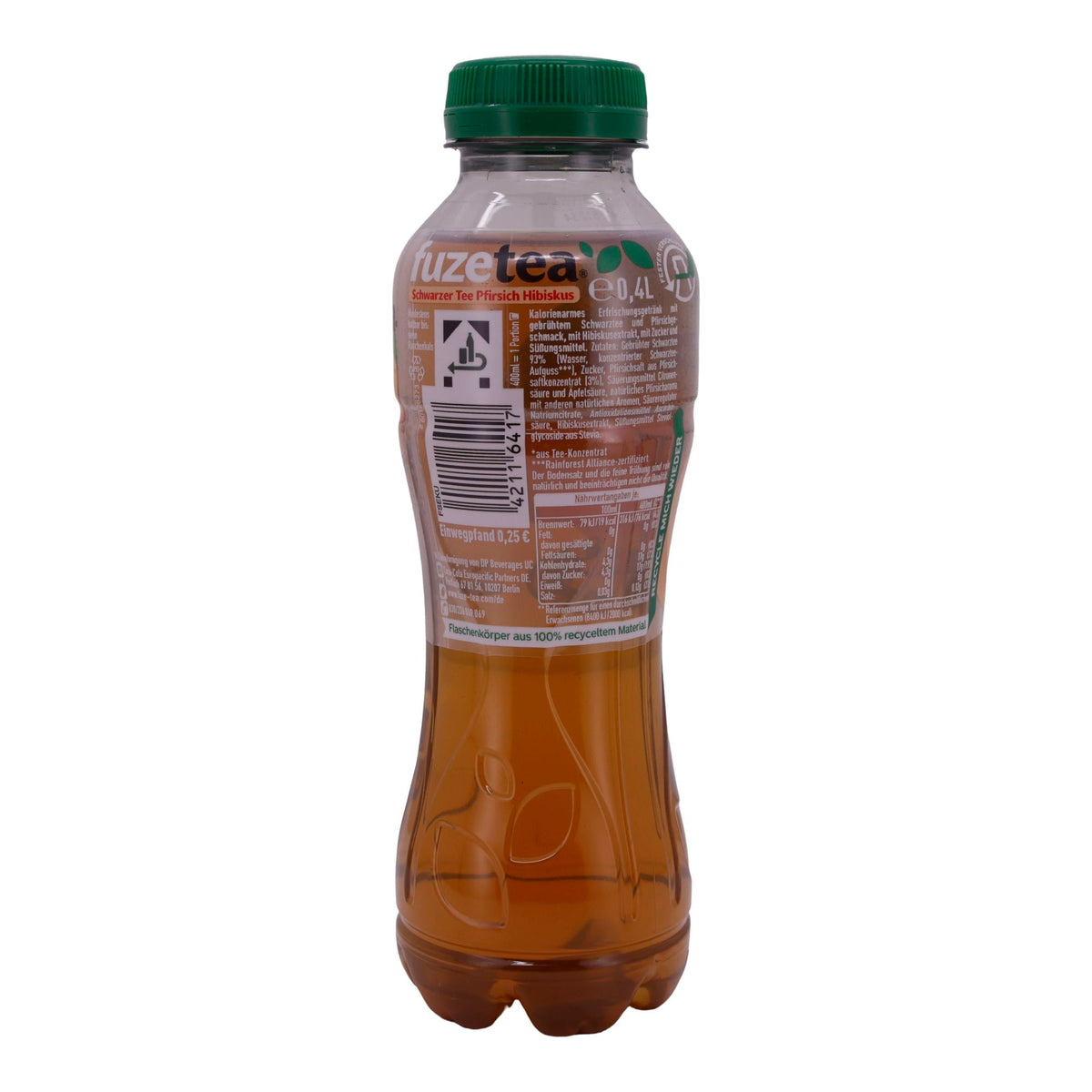 Schwarzer Tee Fuze Tea | Pfirsich Hibiskus | Kalorienarm, erfrischend | 0,4 L COCA COLA