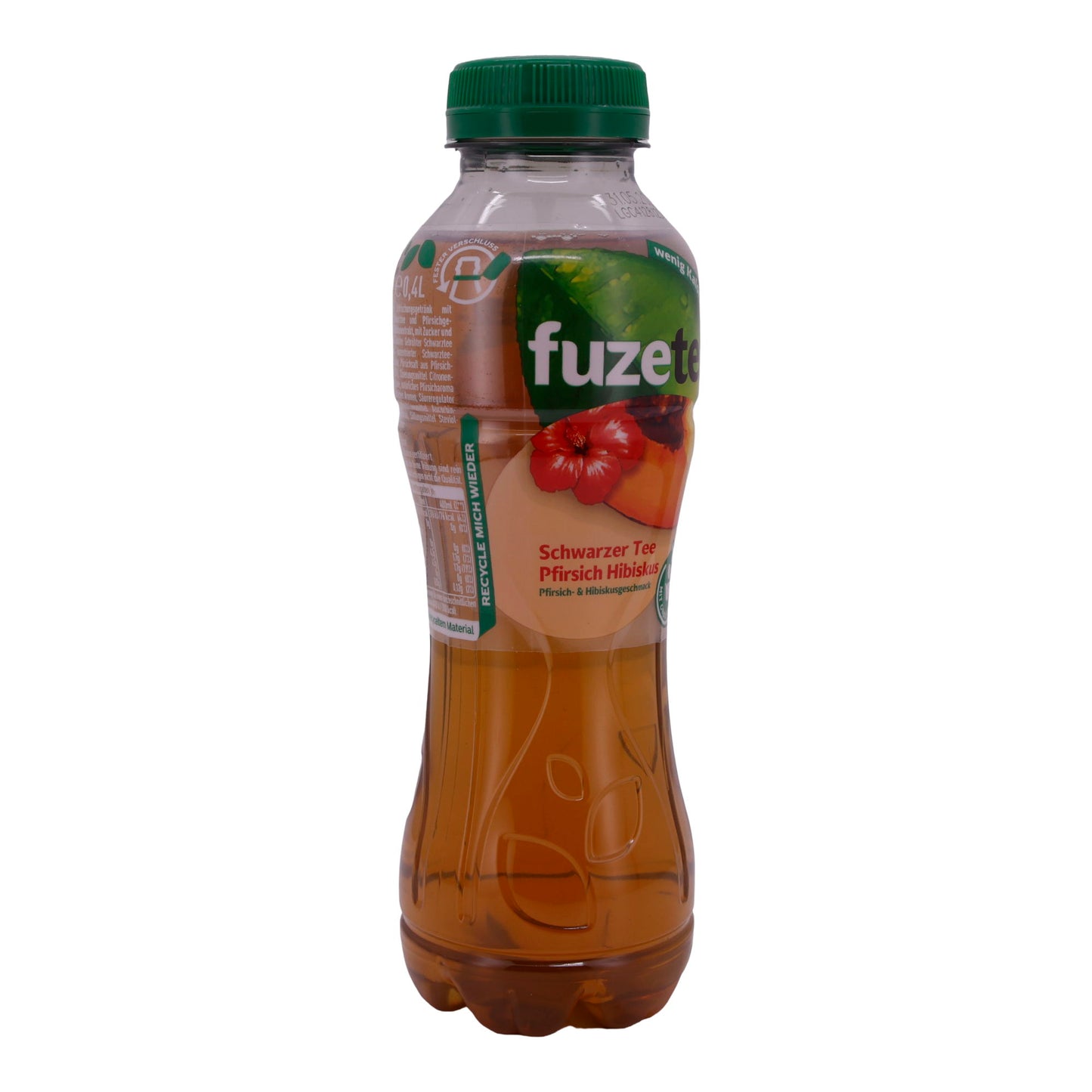 Zwarte Thee Fuze Tea | Perzik Hibiscus | Caloriearm, verfrissend | 0,4 L