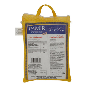 Reis Pamir Darbari | Extra Langkornreis | Premium Golden Basmati | 5 kg