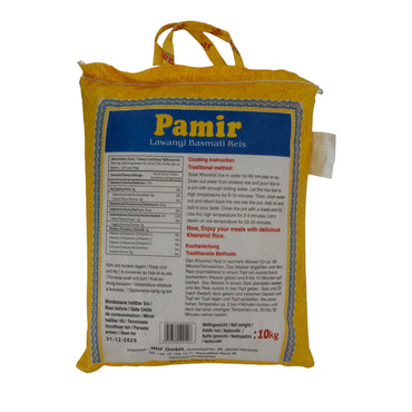 Reis Pamir | Lawangi Basmati | Duftreis für traditionelle Gerichte | 10kg