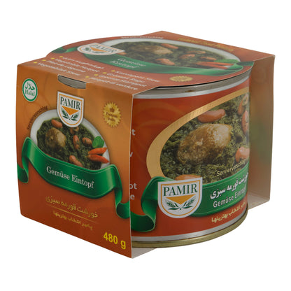 Groentestoofpot Pamir | Oosters | met kruiden en rode bonen | 480 g blik
