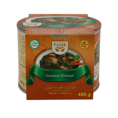 Groentestoofpot Pamir | Oosters | met kruiden en rode bonen | 480 g blik