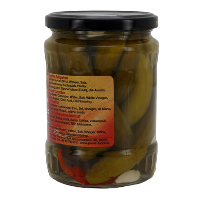 Salzgurken Pamir | Ingelegde | knapperige, kruidige pekel | 560 g glas