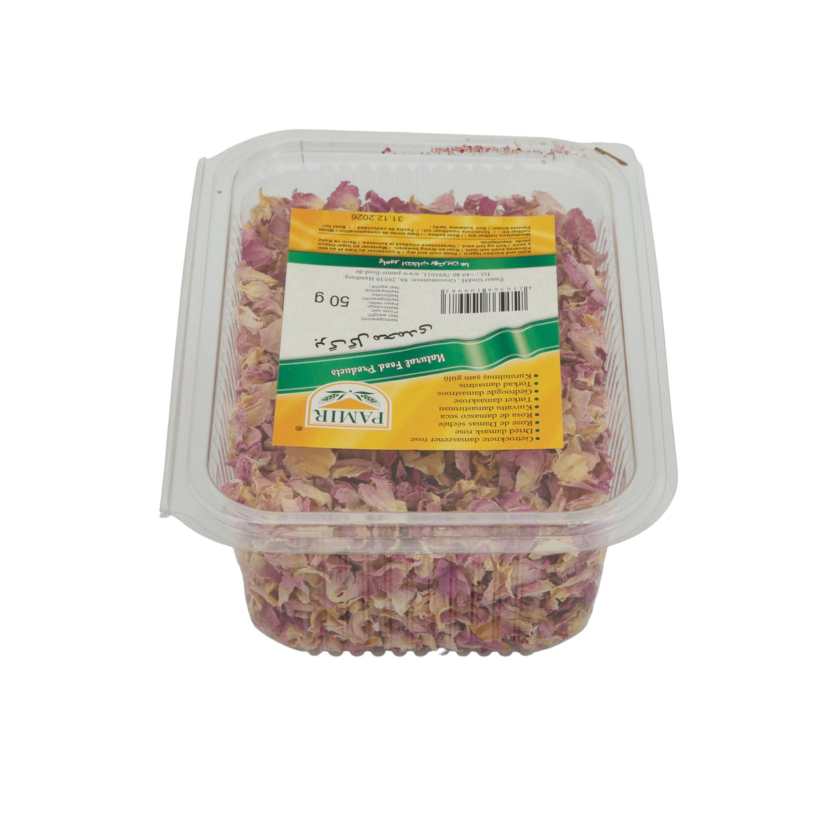 Damaszener-Rosenblüten (ganze Rosenknospen) Pamir | Für Tee, Desserts und orientalische Gerichte | 50 g PAMIR