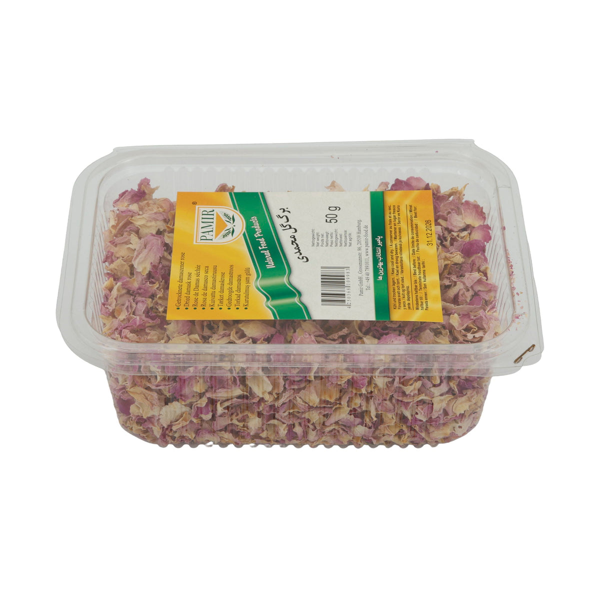 Damaszener-Rosenblüten (ganze Rosenknospen) Pamir | Für Tee, Desserts und orientalische Gerichte | 50 g PAMIR